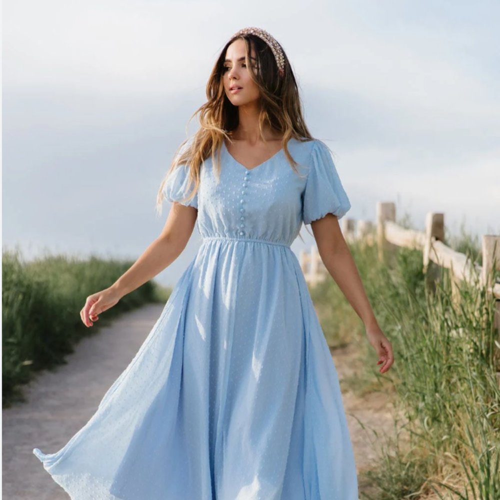 Jessakae Highbury Cornflower Blue Midi Dress